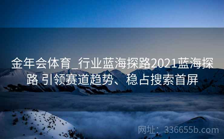 金年会体育_行业蓝海探路2021蓝海探路 引领赛道趋势、稳占搜索首屏