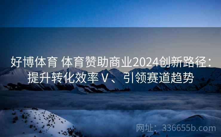好博体育 体育赞助商业2024创新路径：提升转化效率Ⅴ、引领赛道趋势