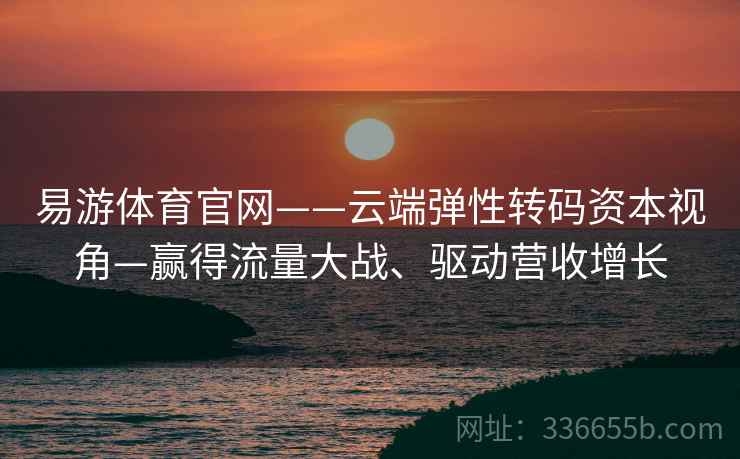 易游体育官网——云端弹性转码资本视角—赢得流量大战、驱动营收增长