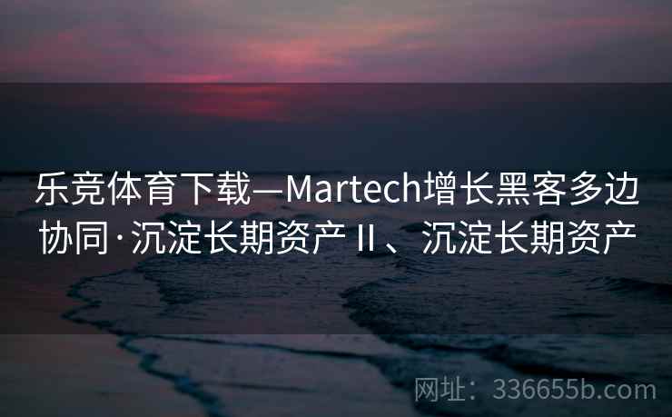 乐竞体育下载—Martech增长黑客多边协同·沉淀长期资产Ⅱ、沉淀长期资产