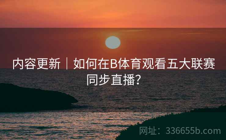 内容更新｜如何在B体育观看五大联赛同步直播？